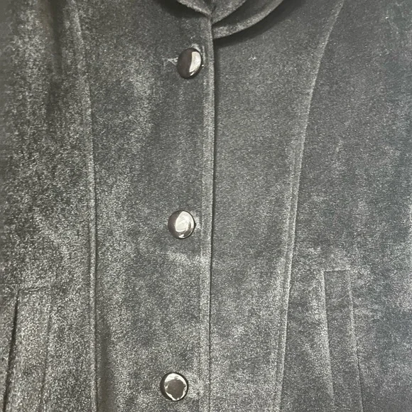 Burberry Black Velvet Trench Coat - Picture 4 of 7